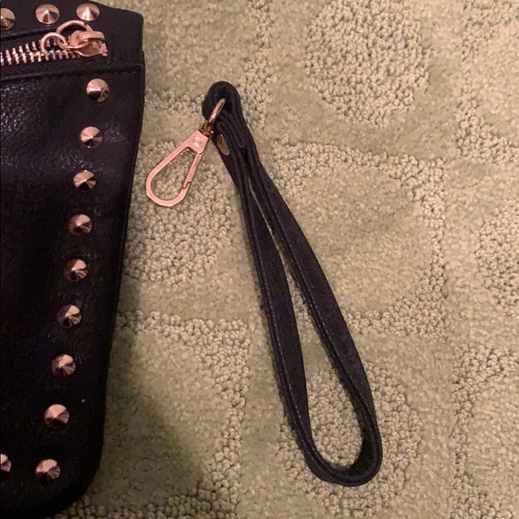 Black leather fringe clutch - Picture 5 of 5